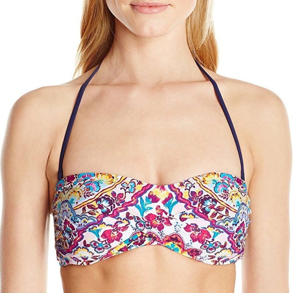 NWT Nanette Lepore Festival Folkloric Bandeau Bikini Top